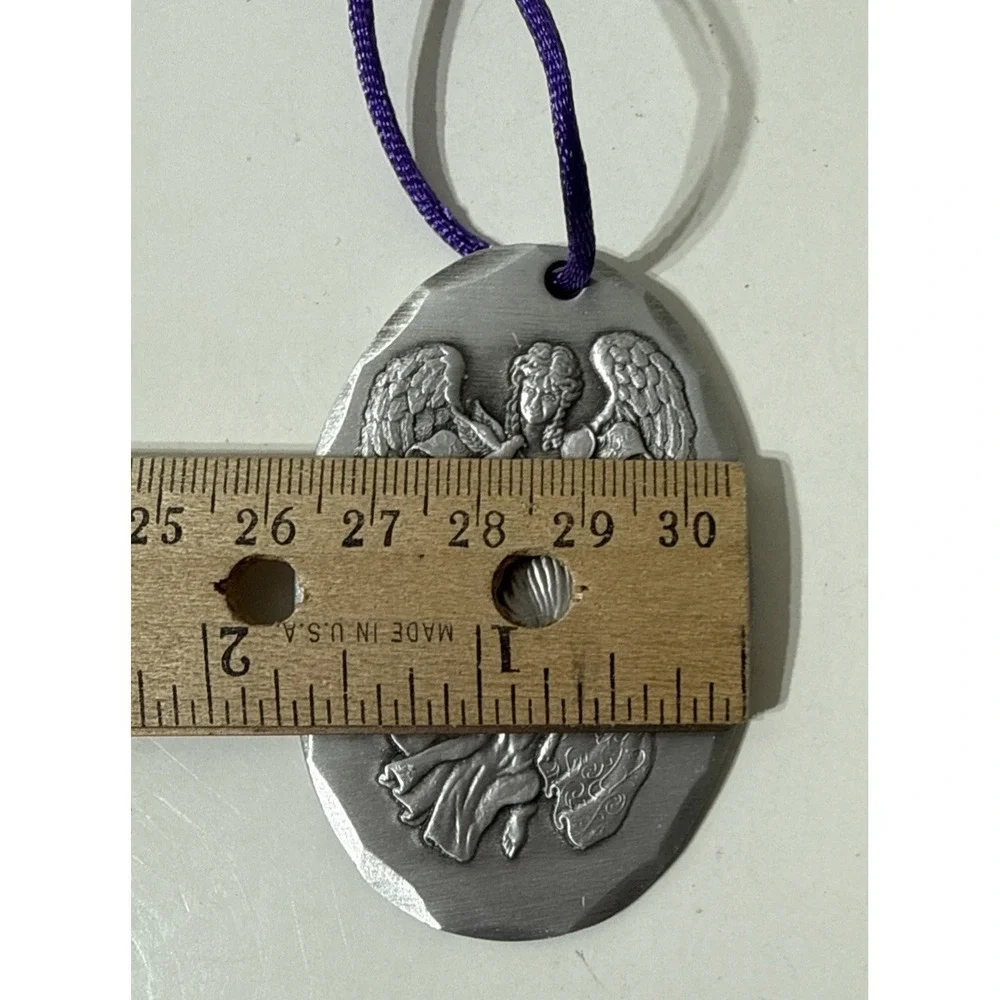 Vintage Wendell‎ August Forge Angel With Dove Pewter Ornament Christmas Ornament